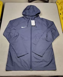 NIKE Storm Fit Jacket Large Mens Blue White Academy Pro Repel Hooded Full Zip - Picture 1 of 13