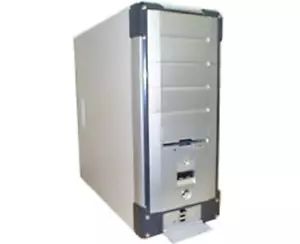 ATX mid-tower PC silver computer standard case without power supply - Picture 1 of 1