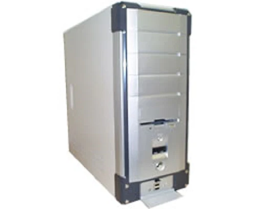 ATX mid-tower PC silver computer standard case without power supply - Image 1 of 1