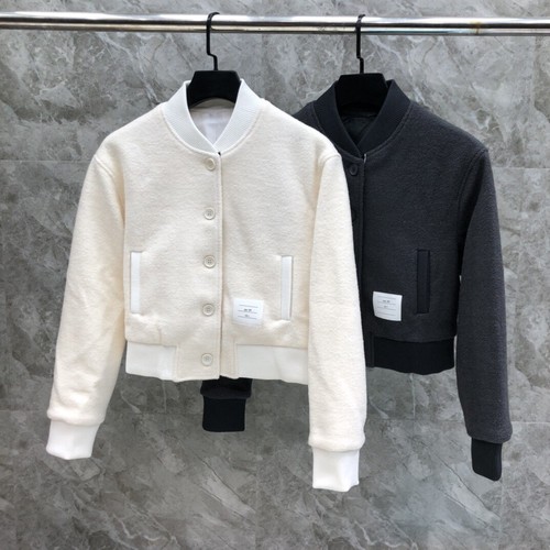 Giacca giacca lana Thom Browne donna schiena tessuto supporto colletto