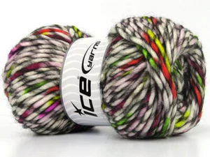 4-Skein Lot Armonia Lana Bulky Yarn Wool 4x100g/100m Green Yellow Red Fuchsia - Picture 1 of 4
