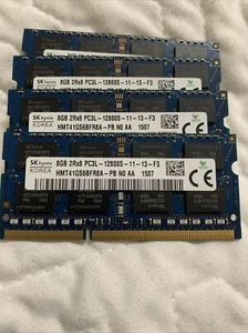 SKHYNIX LOT (4) HMT41GS6BFR8A-PB 8GB 2Rx8 PC3L-12800S 1600MHz 1 - Picture 1 of 1