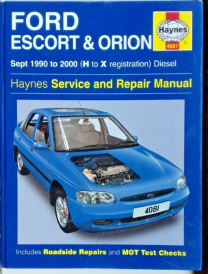 Ford Escort & Orion (diesel) Haynes Workshop Manual, 1990 - 2000. - Image 1 of 4