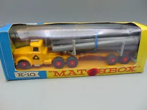 MATCHBOX KING SIZE K-10 PIPE TRUCK - ORIGINAL VINTAGE - Picture 1 of 9