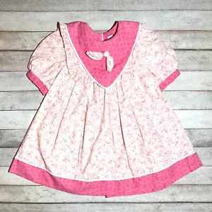 Linda Lu Designs Vintage-Stil Kleinkind Mädchen Größe 2 Vollkreis rosa Kleid - Bild 1 von 11