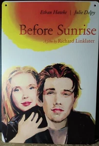 BEFORE SUNRISE 8x12 Tin Sign Criterion Film Art Julie Delpy Ethan Hawke - Picture 1 of 2