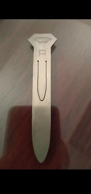 Segnalibro argento 800 con iniziale A sormontata da corona nobiliare apribusta - Immagine 1 di 3