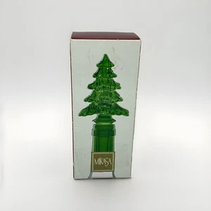 Tappo bottiglia vino albero di Natale verde cristallo Mikasa Holiday Time 5 3/4" - Foto 1 di 9