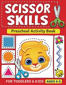 Scissor Skills Preschool Activity Book: Learn to Cut Lines, Shapes, Fruits, Anim - Picture 1 of 11