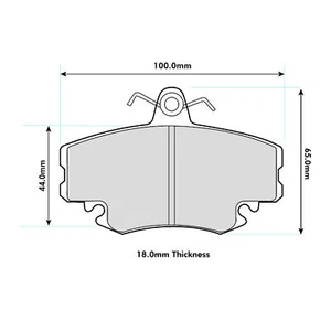 Pastillas de freno delanteras Ferodo DS2500 para Renault Espace I 2.2 1987>1991 - FCP845H - Imagen 1 de 3