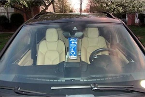 Mirortag™ Holder with Hook & Charm Options- Handicap Placard Holder. Easily - Picture 1 of 6