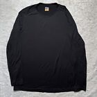 Icebreaker Oasis 200 Merino Wool Long Sleeve Base Layer Crew Shirt Size XL Black