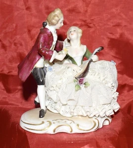 PORCELLANA porcelain STATUETTA IN PORCELLANA  Unter Weiss Bach 1900 - Picture 1 of 8