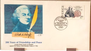 1983 USA - Schweden Freimaurer Großloge, 200 Jahre Freundschaft & Frieden - Bild 1 von 2