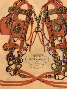 Baumwolle Braut de Gala Hermes Schal für Damen Neuwertig Gelb, Braun, Orange - Bild 1 von 7