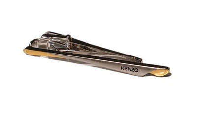 VINTAGE KENZO SILVER PLATED MENS  TIE PIN GOLD TONE ACCENTS GIFT 🎁 READY BOXED - Image 1 of 4