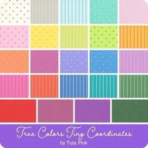 Free Spirit Tula Pink True Colors TINY COORDINATES 10 inch squares - Picture 1 of 9