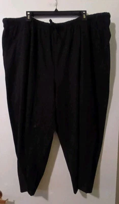 Calça cropped Ulla Popken 28/30 preta cordão cintura/perna larga e leve nova com etiquetas - Imagem 1 de 4