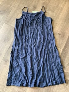 H&M Youth Teen Dress White Navy Comfort Knee Length Size 20 EUC Adjustable Strap - Picture 1 of 12