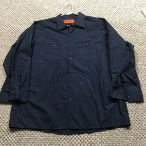 Dickies Work Shirt Mens XL Industrial Button Up Long Sleeve Pockets Workwear - Picture 1 of 7