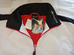 Vintage Rucanor Herren Jacke S rot weiß 80er Zip Off Ärmel Logo Reißverschluss selten! - Bild 1 von 8