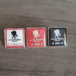 Wounded Warrior Project 3x Pins 2018 2020 2021 - Picture 1 of 3