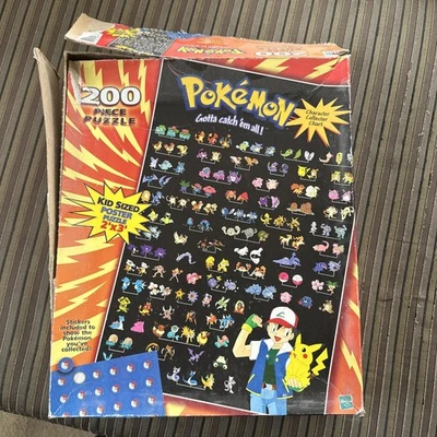 Kids Pokémon Puzzle-200 Piece-poster Size-Excellent Condition-Complete- by MB - image 1 of 4