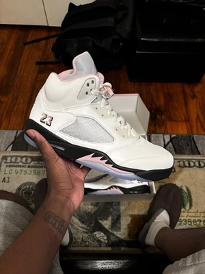 Air Jordan 5 Retro Medio Suave Rosa Talla 12 Nunca Usado Foto 1 de 4