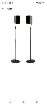 Sanus Adjustable Height Speaker Stand - Extends 28" to 38" - Image 1 of 4