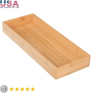 Bambus Schublade Organizer Stapelbar Küche Büro Bad Aufbewahrungslösung Neu - Bild 1 von 5