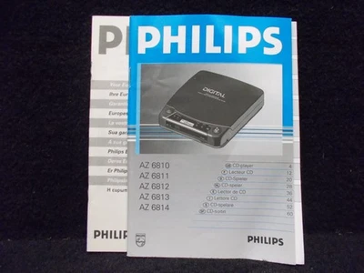 Philips AZ68 Series, Portable CD Player, User Manual. #K-442-09 - Image 1 of 2
