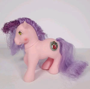 G1 My Little Pony Princess Dawn 1987 Vintage MLP Red Gem Pink Purple Hair - Picture 1 of 12