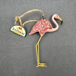 Jim Shore Pink Flamingo Tree Ornament 4.75"  Christmas Holiday - Picture 1 of 9