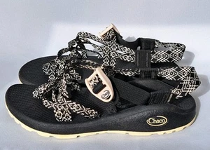 CHACO Sandals Z Cloud X2 Black & White Women's Size 8 - Picture 1 of 10