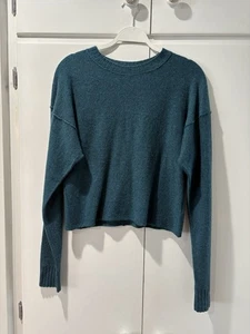 Suéter Free People verde azulado mezcla de cachemir XS recortado - Imagen 1 de 8