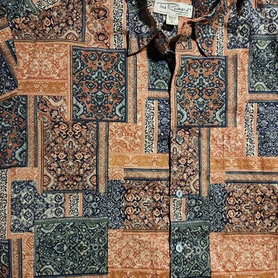 Camisa Hawaiana De Colección Tori Richard Para Hombre Talla L 100% Algodón Césped Patchwork EE. UU. Foto 1 de 4