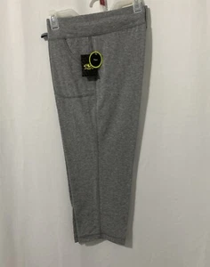 Athletic Works Athleisure Womens Knit Capri Pants W/Drawstring&Pockets Gray Med - Picture 1 of 5