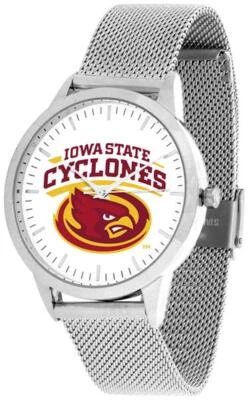 Reloj pulsera Iowa State Cyclones de malla plateada Foto 1 de 4