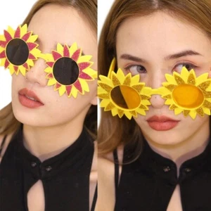 Sunflower Sunglasses Trendsetters for Vacation Dress Up Large Birthday Props - Picture 1 of 10