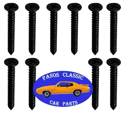 Chrysler #10 x 1-1/2" Phillips tablero consola interior puerta grifo tornillo negro #670 Foto 1 de 4