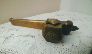 Antiguo estuche para escribas Qalamdan de latón persa de Oriente Medio - Imagen 1 de 11