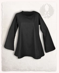 Blusa Mytholon Valerie algodón negro XXL Larp Edad Media #14323 - Imagen 1 de 1