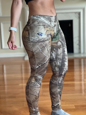 Baltimore Ravens NFL Realtree Camo Camouflage Fitted Leggings Women's M Cover
