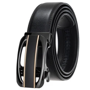 HJones Leisure Men's Leather Belt Automatic Buckle Belt Ratchet Strap Dress Hot - Bild 1 von 4
