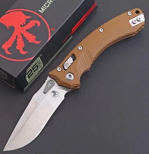 Ceramic Ball Bearing Fast Speed One Hand Open Pocket Folding Knife Brown G10 USA - Picture 1 of 10