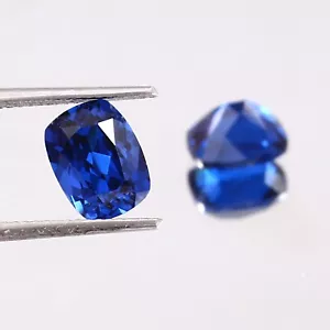 AAA 9x7 MM Genuine Cornflower Blue Sapphire Gemstone Cut Loose Cushion Cut Stone - Picture 1 of 4