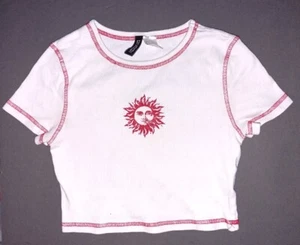 H&M Divided Mädchen Damen Junioren kleines weißes sonnennahes Oberteil - Bild 1 von 4