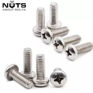 M2.5 (2.5mmØ) TESTA MACCHINA POZI PADELLA VITI AZIONAMENTO POZI BULLONI A2 ACCIAIO INOX - Foto 1 di 3