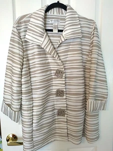Drapers & and Damons Jacket Size PXL Button Front Tan - Bild 1 von 4
