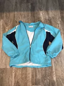 Wilson Womens Tennis Jacket Full Zip Light Blue Vintage Windbreaker Size XL. 2-6 - Picture 1 of 4